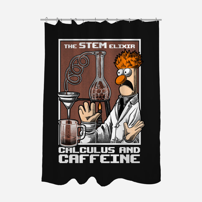 Science Puppet Coffee Lab-None-Polyester-Shower Curtain-Studio Mootant