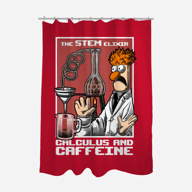 Science Puppet Coffee Lab-None-Polyester-Shower Curtain-Studio Mootant