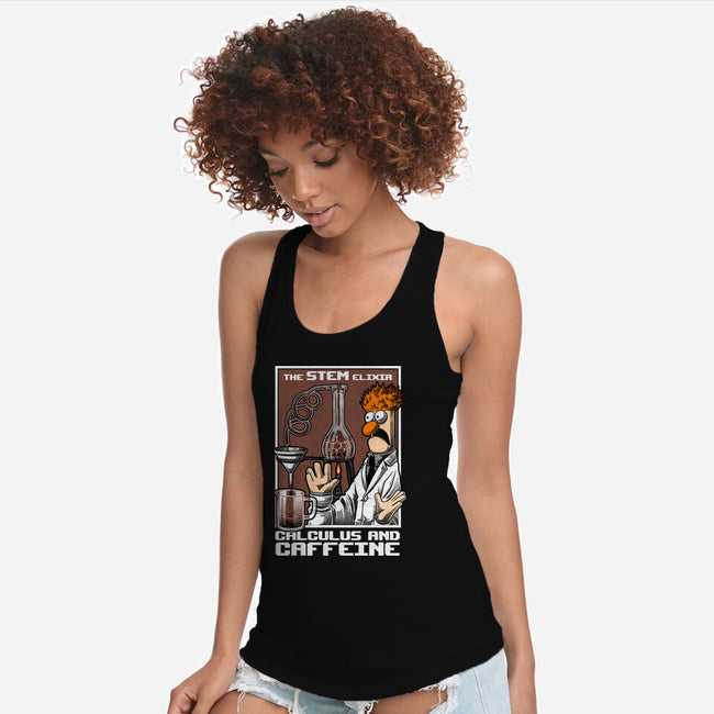 Science Puppet Coffee Lab-Womens-Racerback-Tank-Studio Mootant