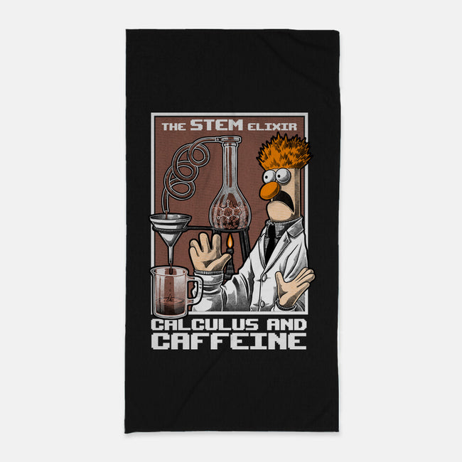 Science Puppet Coffee Lab-None-Beach-Towel-Studio Mootant