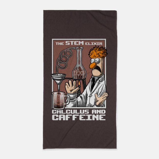 Science Puppet Coffee Lab-None-Beach-Towel-Studio Mootant