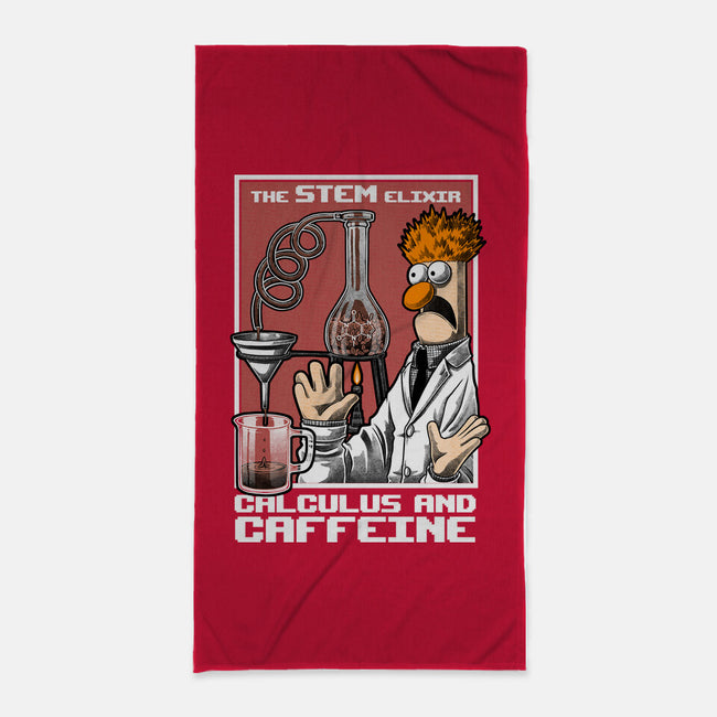 Science Puppet Coffee Lab-None-Beach-Towel-Studio Mootant