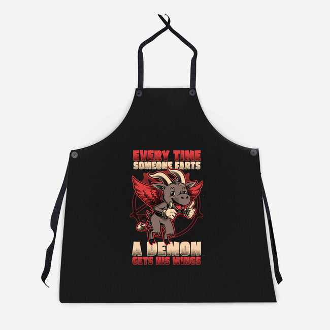 Demon Fart Wings-Unisex-Kitchen-Apron-Studio Mootant