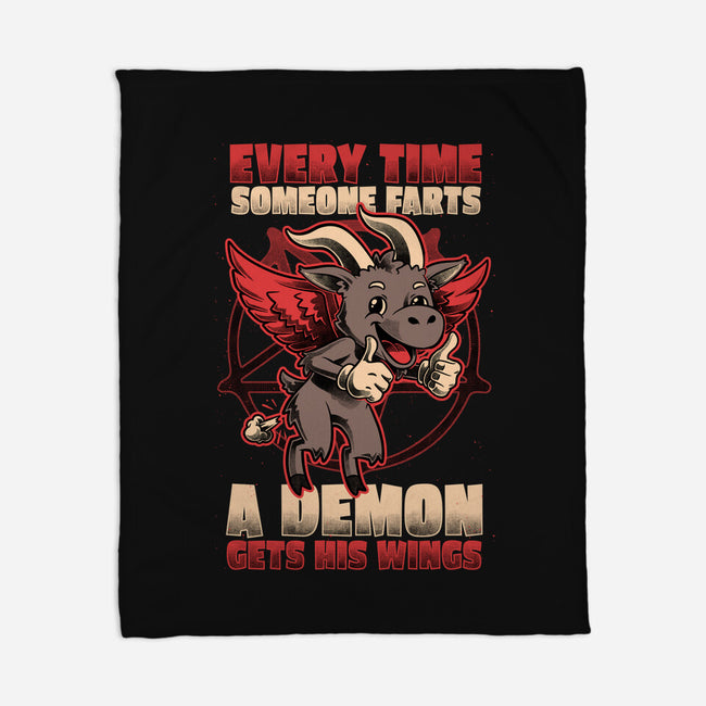 Demon Fart Wings-None-Fleece-Blanket-Studio Mootant