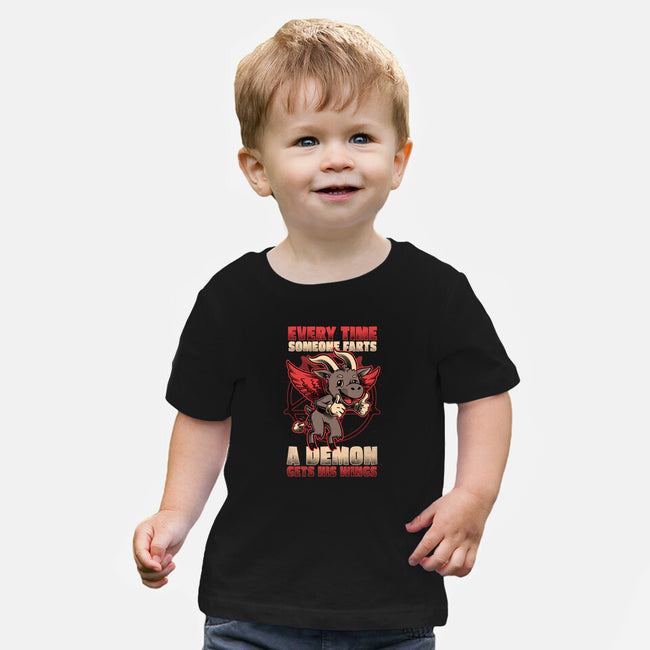 Demon Fart Wings-Baby-Basic-Tee-Studio Mootant