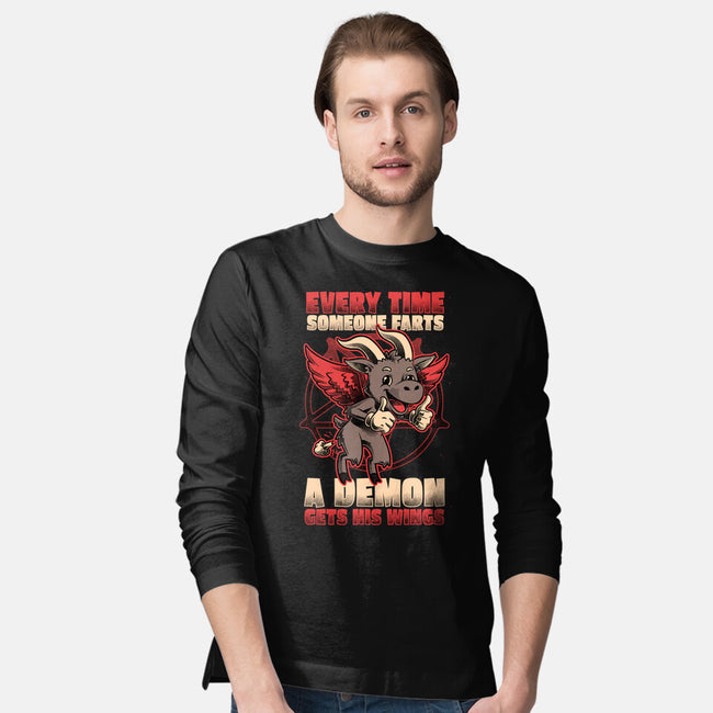 Demon Fart Wings-Mens-Long Sleeved-Tee-Studio Mootant