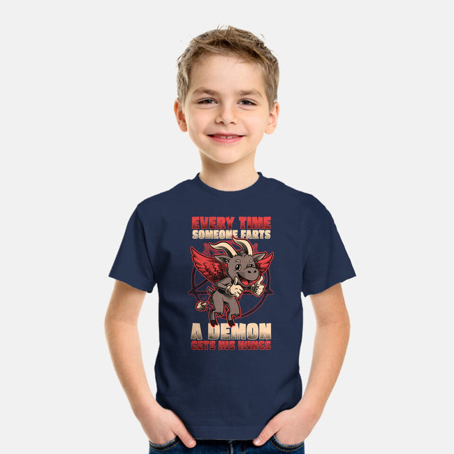 Demon Fart Wings-Youth-Basic-Tee-Studio Mootant