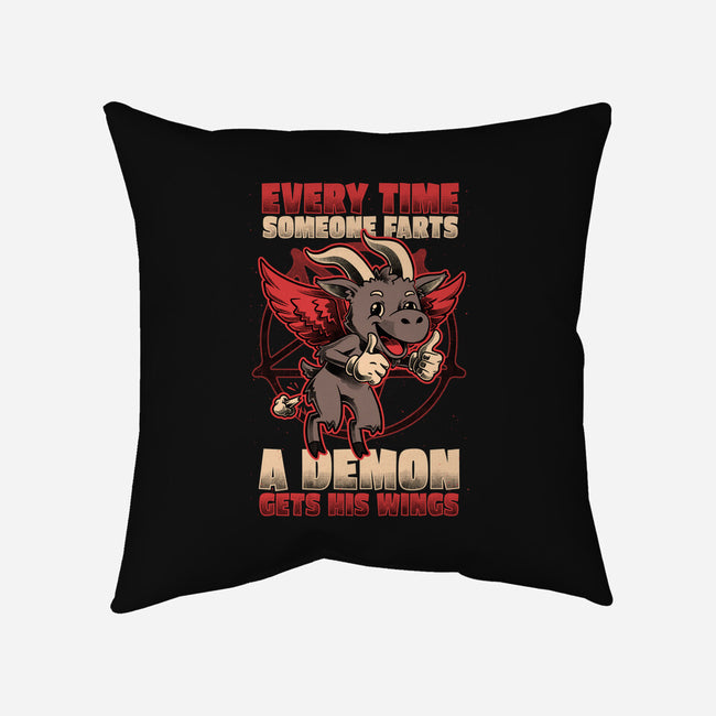 Demon Fart Wings-None-Removable Cover-Throw Pillow-Studio Mootant