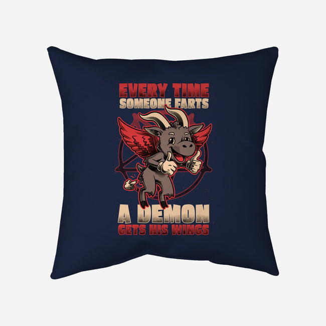 Demon Fart Wings-None-Removable Cover-Throw Pillow-Studio Mootant