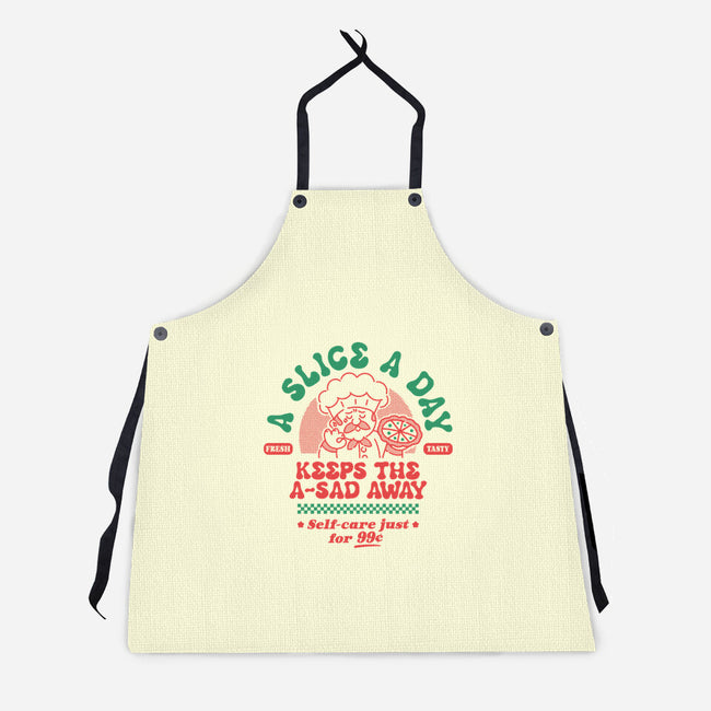 A Slice A Day-Unisex-Kitchen-Apron-demonigote