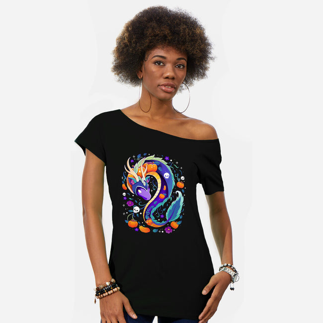 Dragon Autumn-Womens-Off Shoulder-Tee-Vallina84