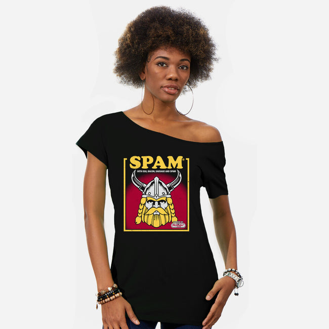 Spam Wonderful Spam-Womens-Off Shoulder-Tee-Nemons