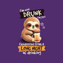 Drunk Sloth-Womens-Fitted-Tee-NemiMakeit