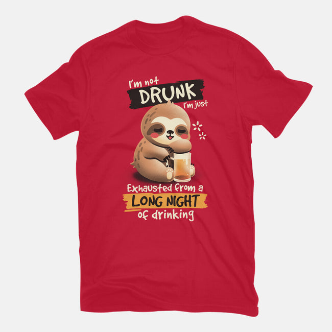 Drunk Sloth-Unisex-Basic-Tee-NemiMakeit