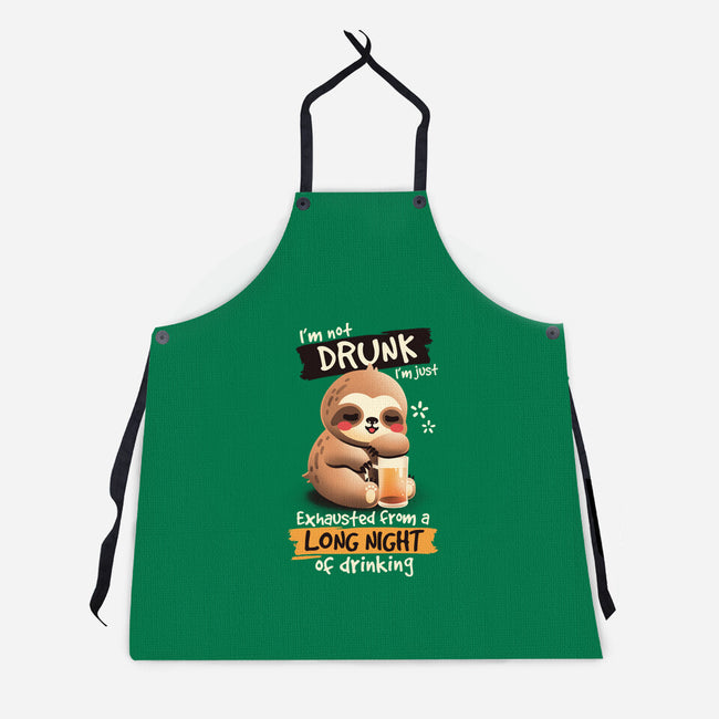 Drunk Sloth-Unisex-Kitchen-Apron-NemiMakeit