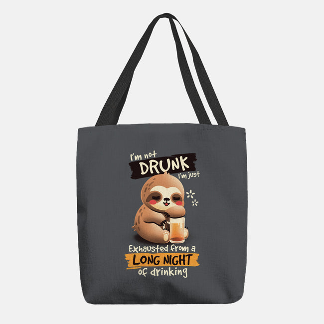 Drunk Sloth-None-Basic Tote-Bag-NemiMakeit