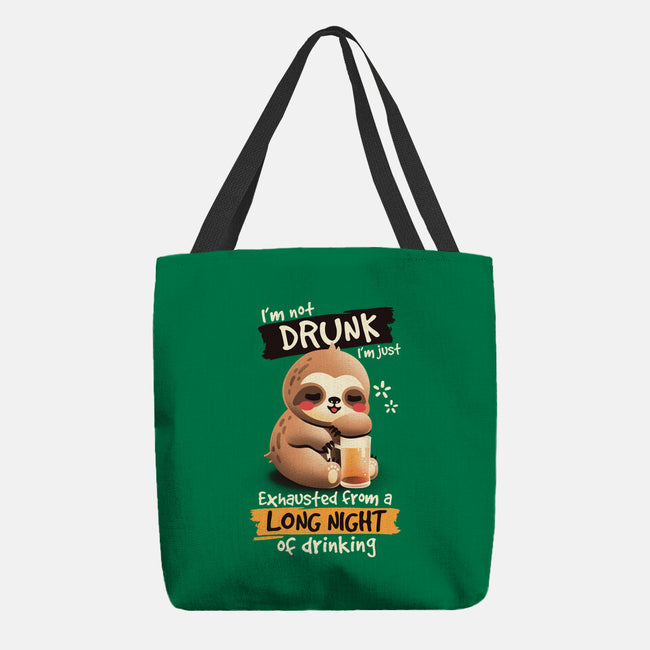 Drunk Sloth-None-Basic Tote-Bag-NemiMakeit