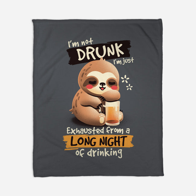 Drunk Sloth-None-Fleece-Blanket-NemiMakeit