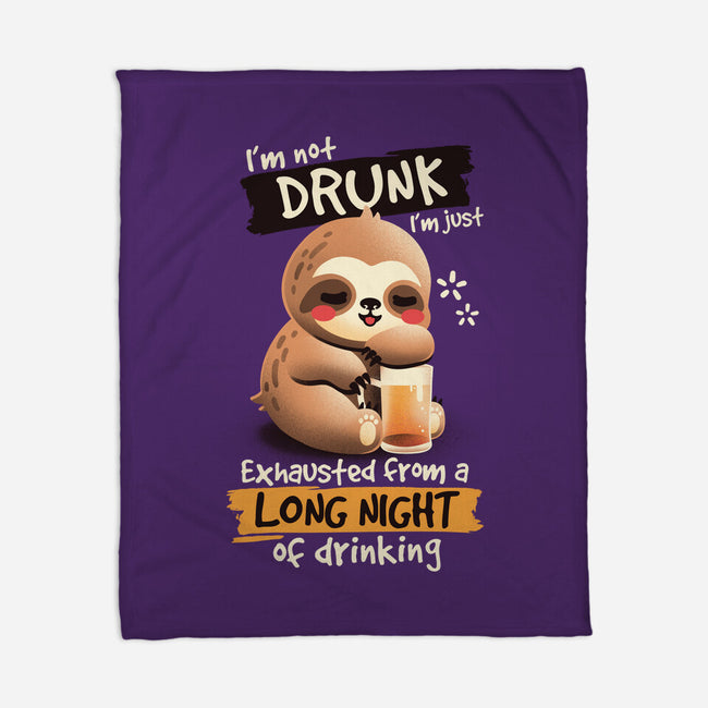 Drunk Sloth-None-Fleece-Blanket-NemiMakeit