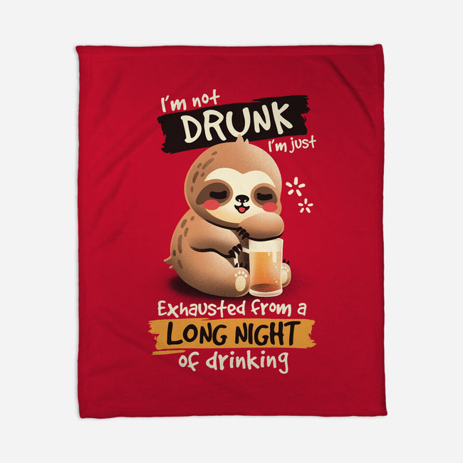 Drunk Sloth-None-Fleece-Blanket-NemiMakeit