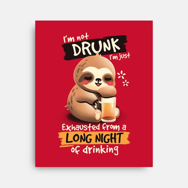 Drunk Sloth-None-Stretched-Canvas-NemiMakeit