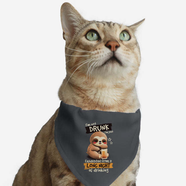 Drunk Sloth-Cat-Adjustable-Pet Collar-NemiMakeit