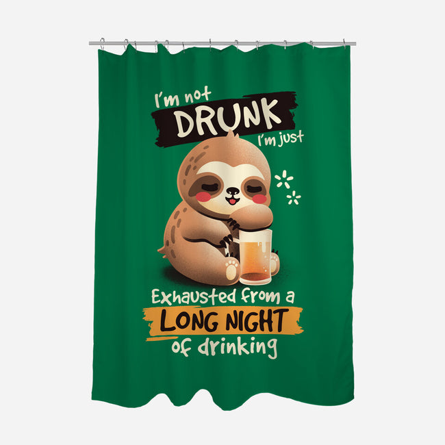 Drunk Sloth-None-Polyester-Shower Curtain-NemiMakeit