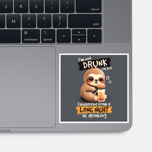 Drunk Sloth-None-Glossy-Sticker-NemiMakeit