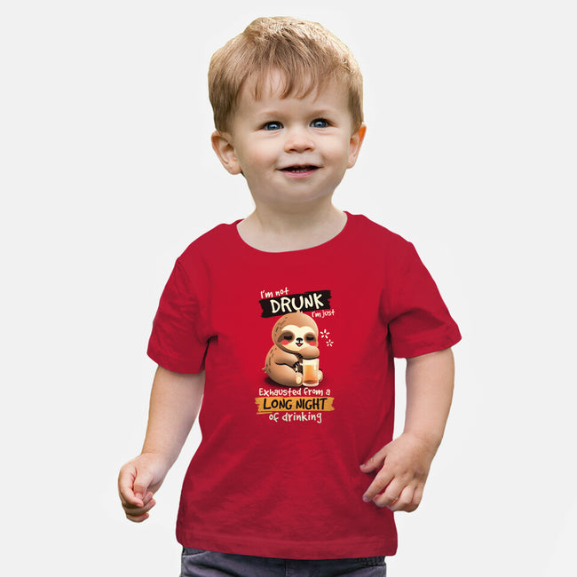 Drunk Sloth-Baby-Basic-Tee-NemiMakeit