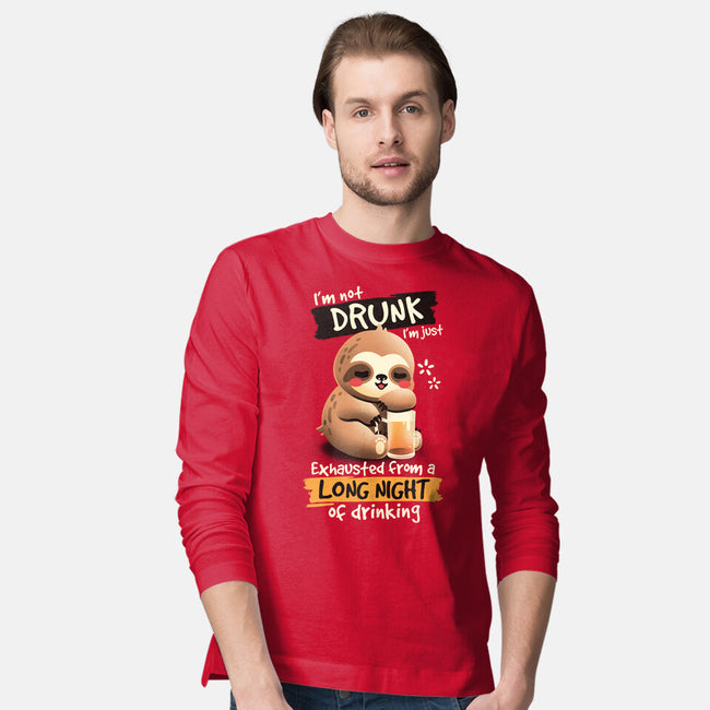 Drunk Sloth-Mens-Long Sleeved-Tee-NemiMakeit