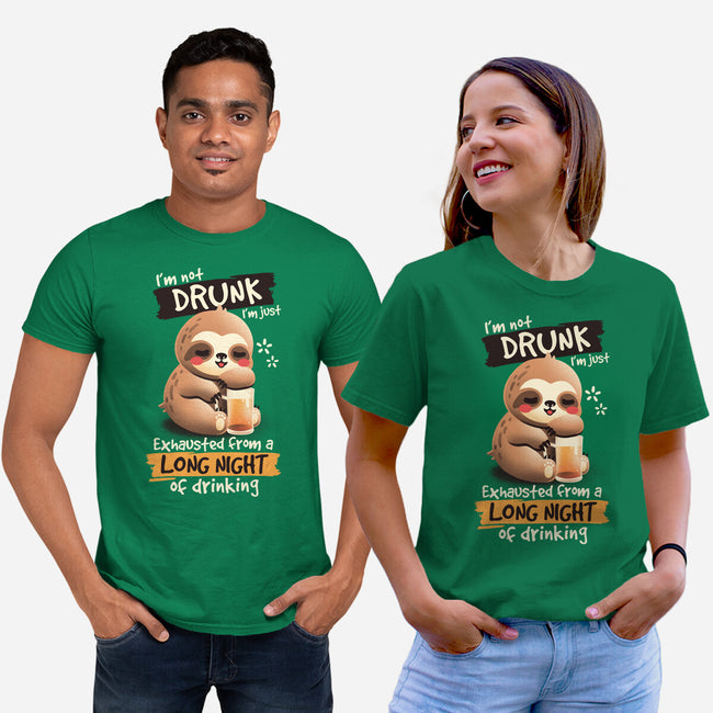 Drunk Sloth-Unisex-Basic-Tee-NemiMakeit