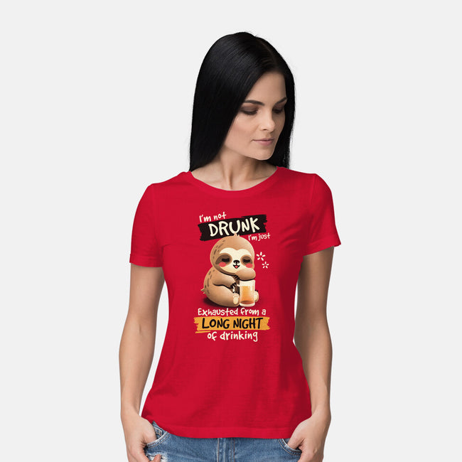 Drunk Sloth-Womens-Basic-Tee-NemiMakeit