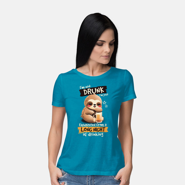 Drunk Sloth-Womens-Basic-Tee-NemiMakeit