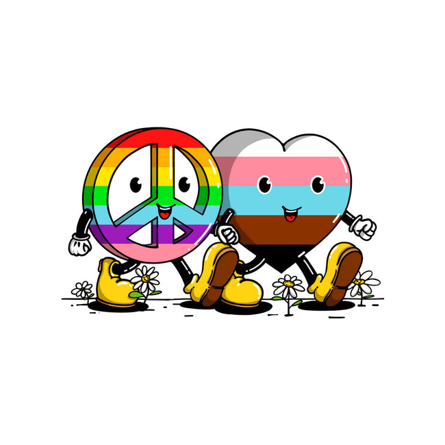 Peace And Love Friends-None-Glossy-Sticker-sebasebi