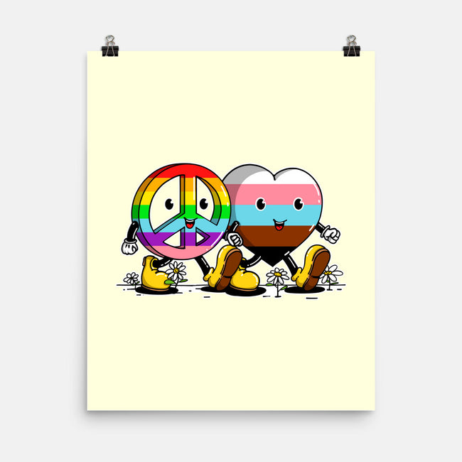 Peace And Love Friends-None-Matte-Poster-sebasebi