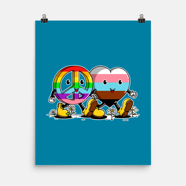 Peace And Love Friends-None-Matte-Poster-sebasebi