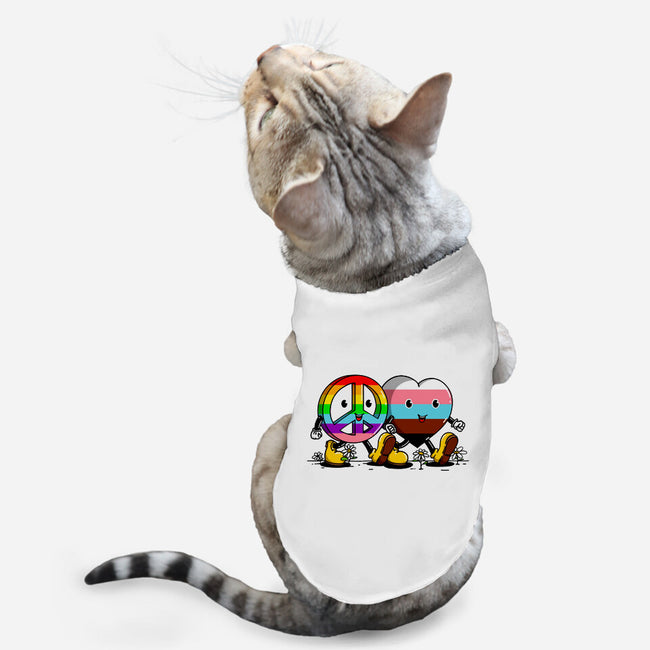 Peace And Love Friends-Cat-Basic-Pet Tank-sebasebi