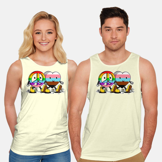 Peace And Love Friends-Unisex-Basic-Tank-sebasebi