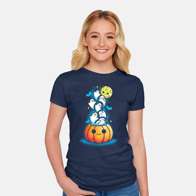 Full Of Ghost-Womens-Fitted-Tee-sebasebi