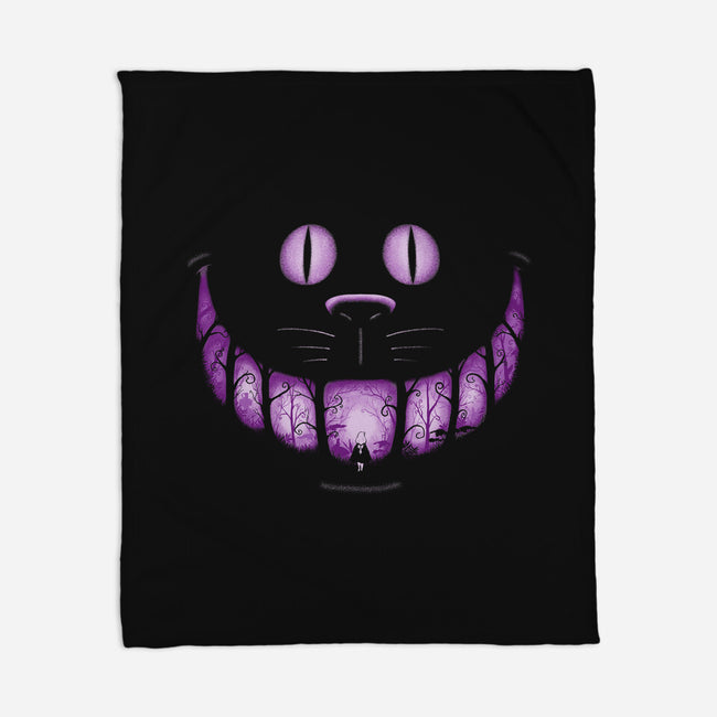 The Cheshire Smile-None-Fleece-Blanket-sebasebi