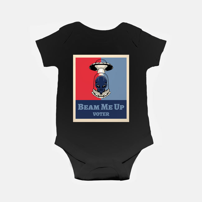 Beam Me Up Voter-Baby-Basic-Onesie-ElLocoMus