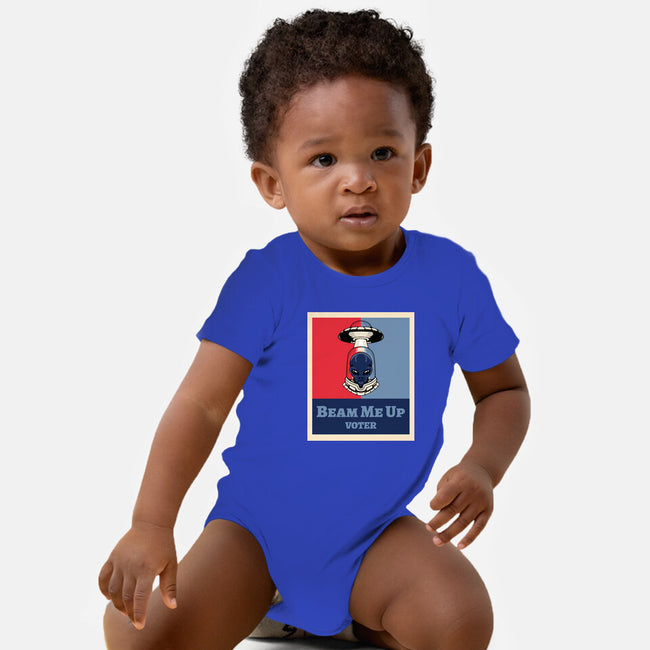 Beam Me Up Voter-Baby-Basic-Onesie-ElLocoMus