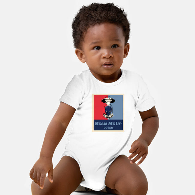 Beam Me Up Voter-Baby-Basic-Onesie-ElLocoMus