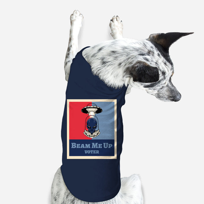 Beam Me Up Voter-Dog-Basic-Pet Tank-ElLocoMus