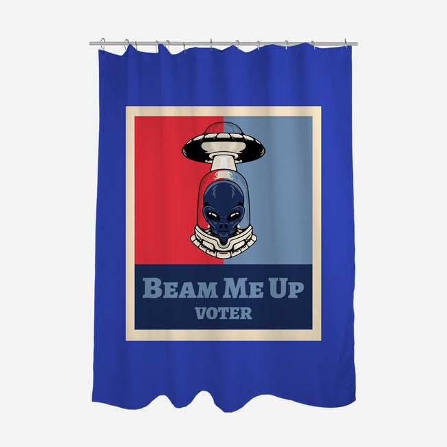 Beam Me Up Voter-None-Polyester-Shower Curtain-ElLocoMus