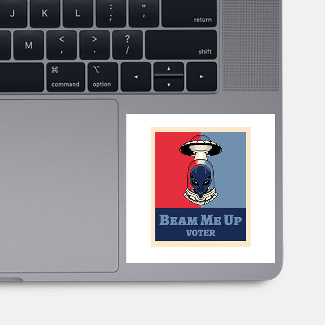 Beam Me Up Voter-None-Glossy-Sticker-ElLocoMus