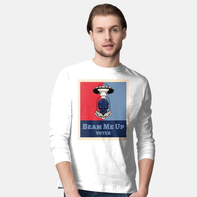 Beam Me Up Voter-Mens-Long Sleeved-Tee-ElLocoMus