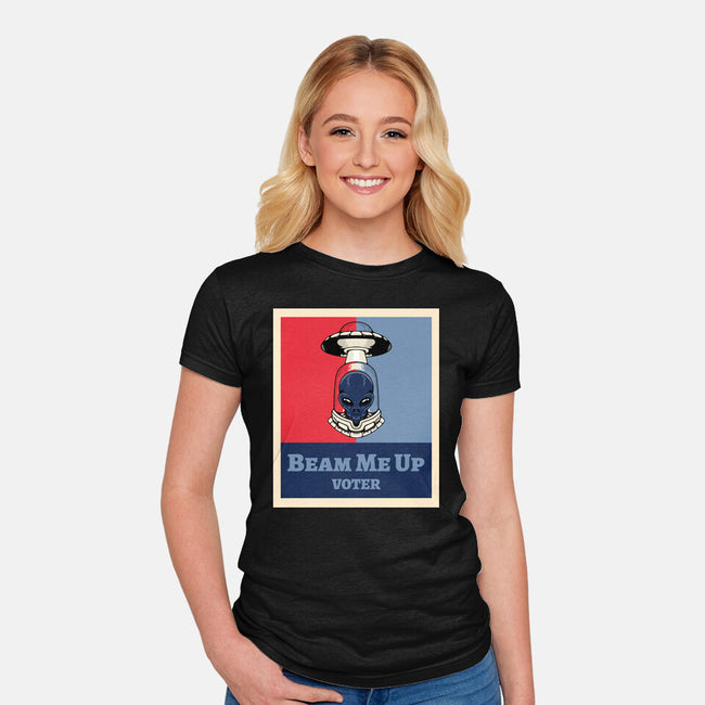 Beam Me Up Voter-Womens-Fitted-Tee-ElLocoMus