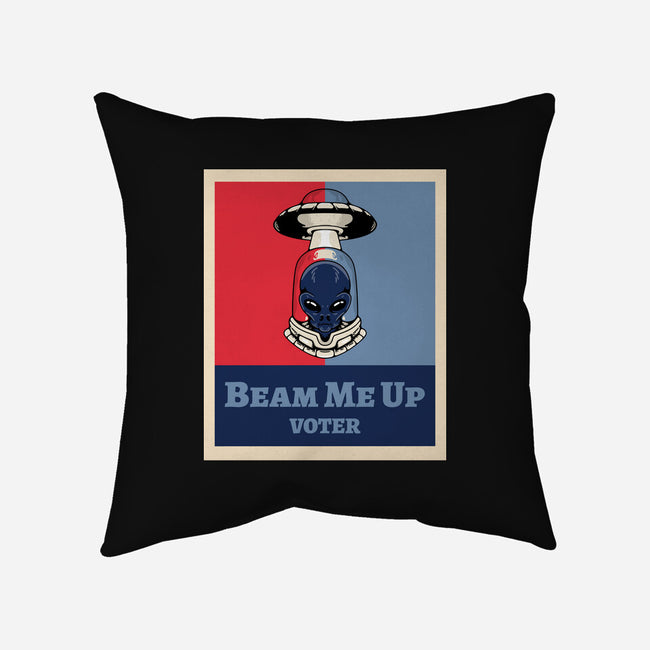 Beam Me Up Voter-None-Removable Cover-Throw Pillow-ElLocoMus