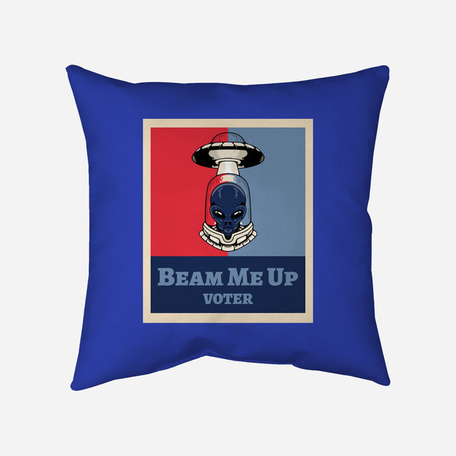 Beam Me Up Voter-None-Removable Cover-Throw Pillow-ElLocoMus